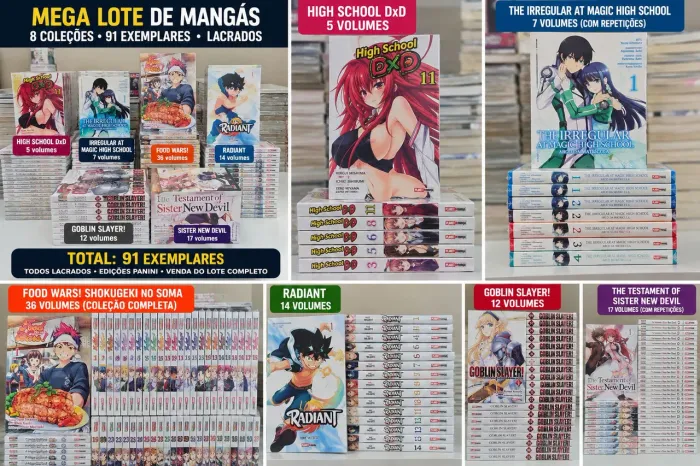 91 Mangás Lacrados - Food Wars, Goblin Slayer, Radiant e Mais