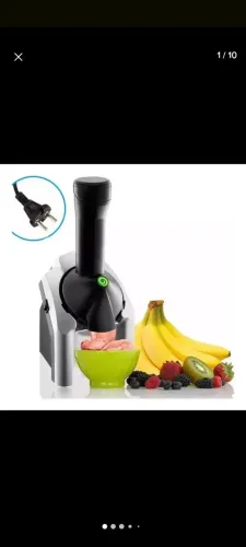 Máquina de sorvete de frutas congeladas <br>100 %natural - funcionando- voltagem 110