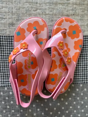 SANDÁLIA ROSA E LARANJA INFANTIL MELISSA 26/27