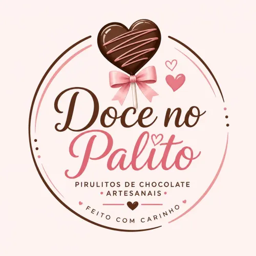 Pirulito de chocolate simples e personalizado 