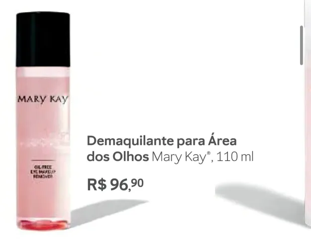 Demaquilante área dos óleos 