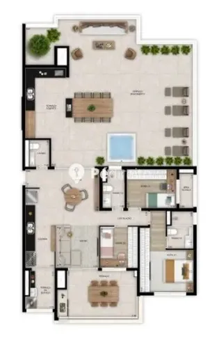 Cobertura Penthouse 194m² à Venda no Tatuapé