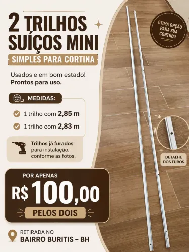 Vendo 2 trilhos suíços mini simples