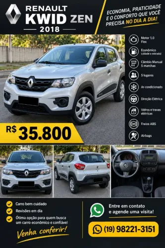 Renault Kwid Zen 1.0 Flex 12V 5P Mec. 2018