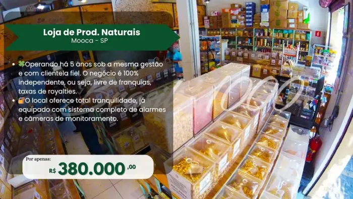 Loja Produtos Naturais na Mooca, SP