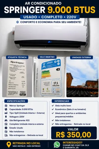 Ar condicionado de 9000 btus