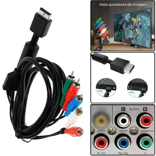 Cabo Video Componente AV RGB PS2 PS3 It.Blue LE-1018