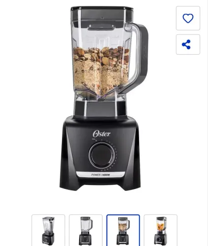 LIQUIDIFICADOR OSTER 220V ( PRODUTO NOVO PORÉM COM AVARIA NA CAIXA)