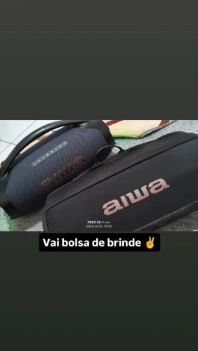 Caixa de som Aiwa boombox
