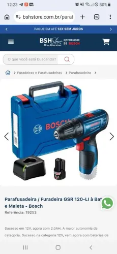Vendo parafusadeira bosch por 190