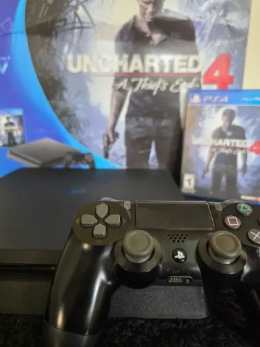 PS4 SLIM 500GB COMPLETO NA CAIXA + CONTROLE
