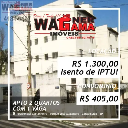 Apartamento Parque Jose Alexandre, Carapicuiba, 2 Quartos Com 1 Vaga