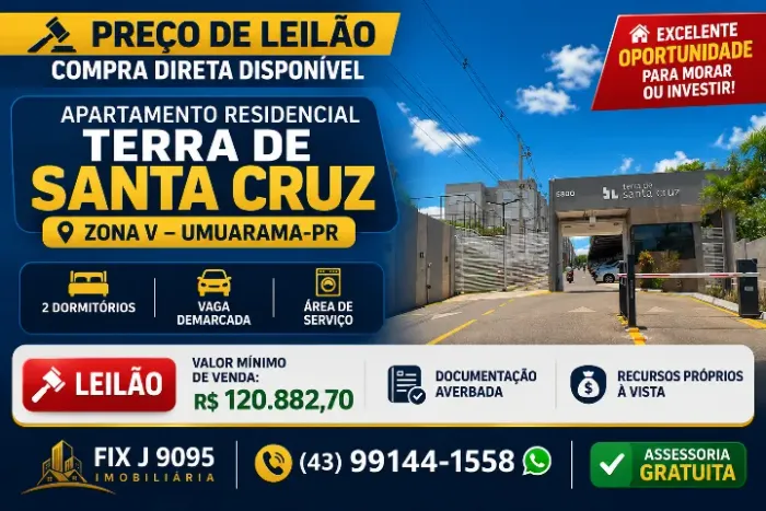 ? PREÇO DE LEILÃO - COMPRA DIRETA DISPONÍVEL | Zona V, Umuarama-PR