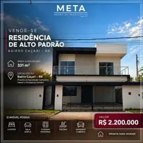 VENDE-SE RESIDÊNCIA DE ALTO PADRÃO NO BAIRRO PARAVIANA