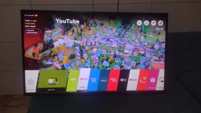 Smart LG 4k 60 polegadas completa de tudo sem defeitos 