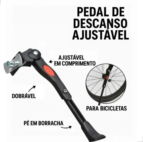 Descanso Pezinho Lateral Para Bicicleta Bike Com Regulagem Aro 20 A 29