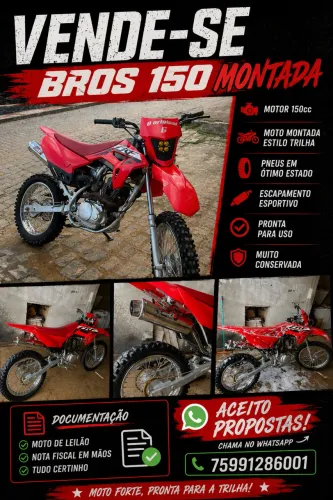 Moto montada pra trilha 