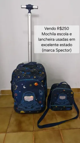 Mochila escolar e lancheira Astronauta Marca SPECTOR