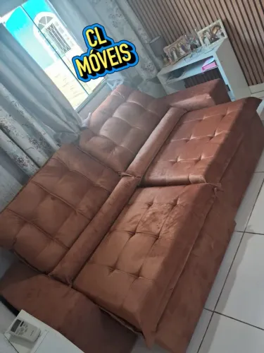 Sofá retrátil e reclinavel 2 metros 30,de molas direto da fábrica 