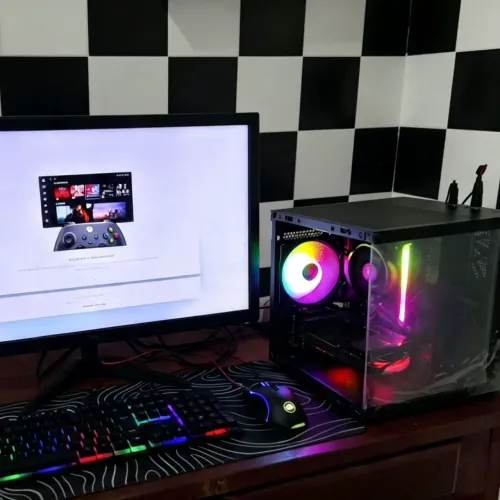 PC GAMER RYZEN 5 5500/ RX 580/ 16GB DDR4 DUAL CHANEL/ SSD512GB/ MONITOR 27PL/ FONTE 500W