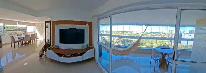 APARTAMENTO 3 SUITES 134M² FINO ACABAMENTO COM VISTA PARA O MAR PATAMARES