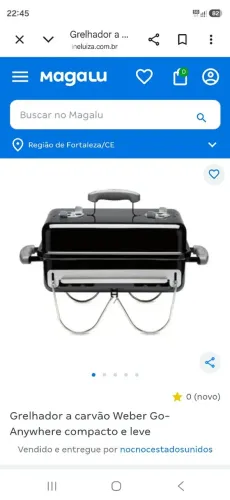 Churrasqueira weber go-anywere original e lacrada.