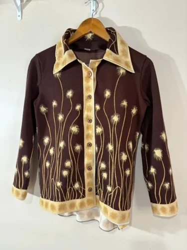 camisa de botão estampa floral