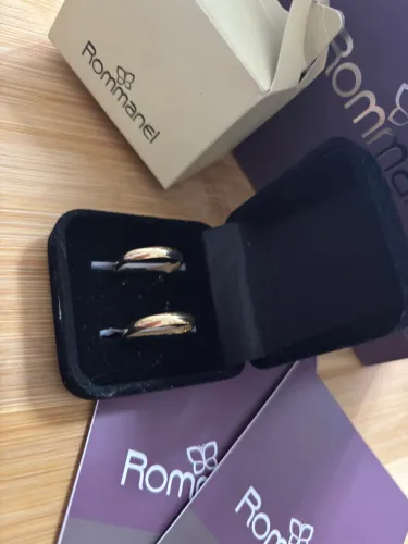 Aliança Romannel folhada a ouro 18k 
