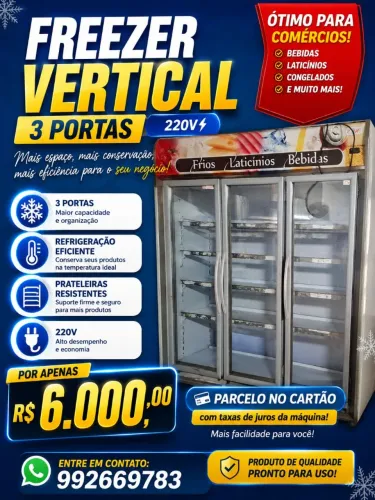 Freezer vertical 3 portas