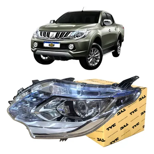 Farol Esquerdo L200 Triton 2017 2018 2019 Azul Eletrico Led Esquerdo/motorista