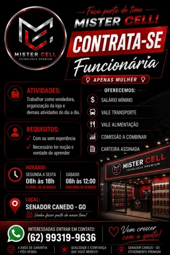 Vaga de emprego para mulher