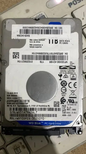 HD Interno Notebook 1TB Western Digital Blue Slim (2.5" SATA 3)DescriçãoVendo HD Interno d
