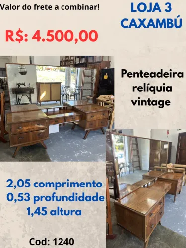 Penteadeira de Madeira Vintage Relíquia