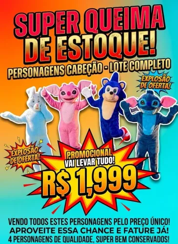 Lote figurinos personagens
