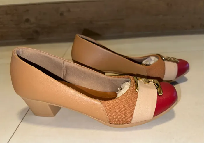 Sapato Usaflex Feminino salto baixo