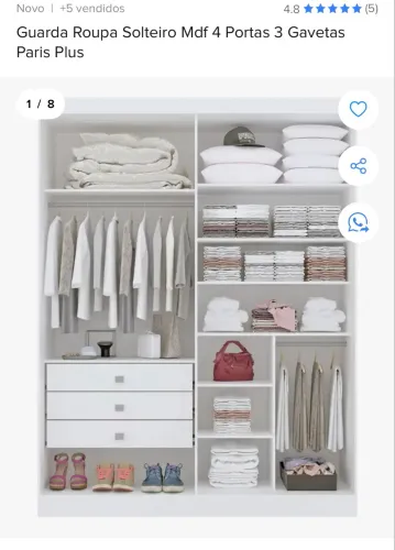 Vendo Guarda-roupa com Nota Fiscal