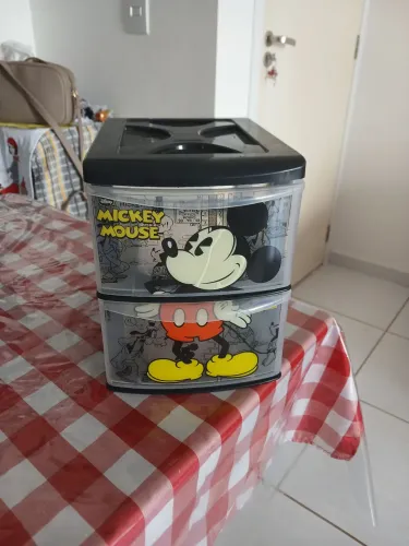 Gaveteiro infantil de plastico 2 gavetas