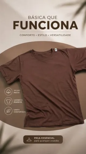 Camisa básica algodão