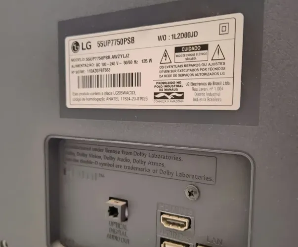 Smart tv LG 4K 55 polegadas
