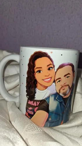 Caneca Desenho foto dia dos namorados