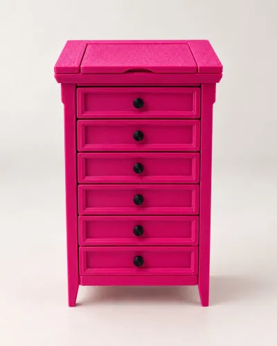 Gaveteiro miniatura rosa para Integrity toys/Monster High/Barbie