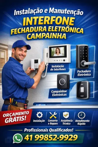 INSTALAÇÃO DE INTERFONE, FECHADURA ELETRÔNICA E CAMPAINHA