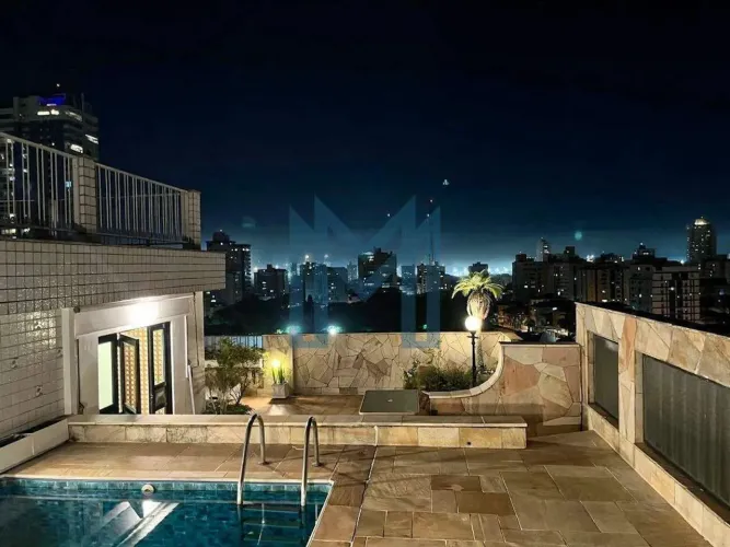 Cobertura Duplex de Alto Padrão em Santos Ponta da Praia, 4 Dorms e Piscina Privativa
