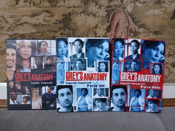 Box DVD Original Grey's Anatomy Primeira temporada e segunda temporada parte 1 e 2