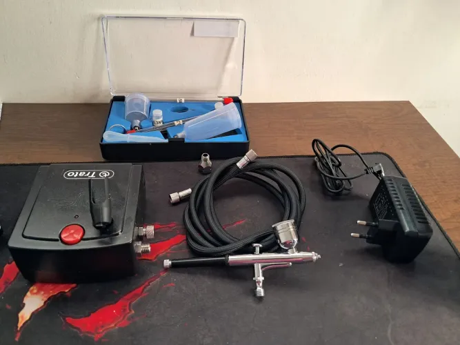 Aerógrafo + Compressor de ar portátil