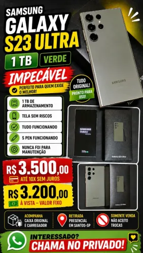 Galaxy S23 Ultra - 1TB Parcelamento sem Juros