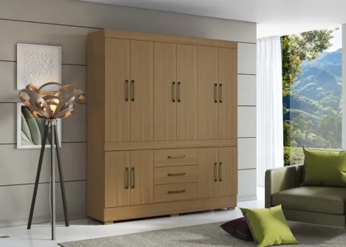 Guarda Roupa Casal Com 10 Portas 1,80cm de largura Novo