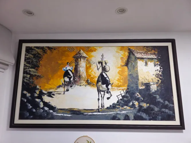 Quadro DOM QUIXOTE 1,55 X 0,85 PINTADO A MÃO