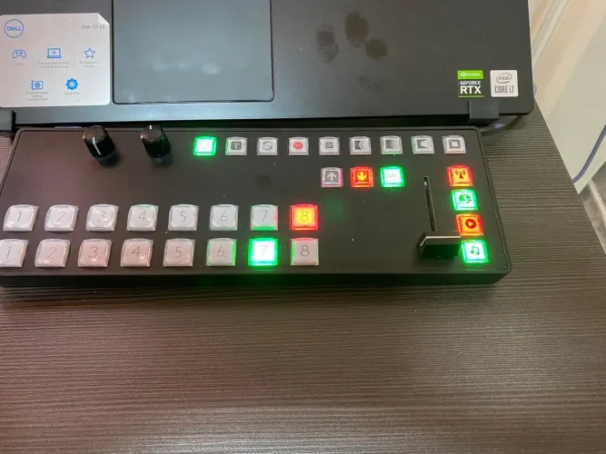 Painel de controle vmix switcher para novos mídia transmissão ao vivo midi2.0 