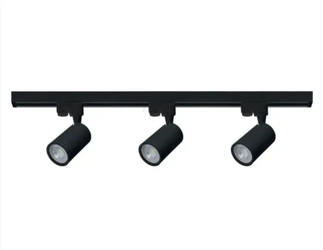 Kit4 spots trilho led preto novo